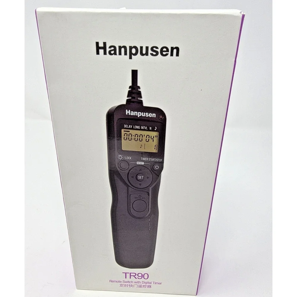 Hanpusen TR-90 Camera Remote Switch Digital Timer Shutter NEW